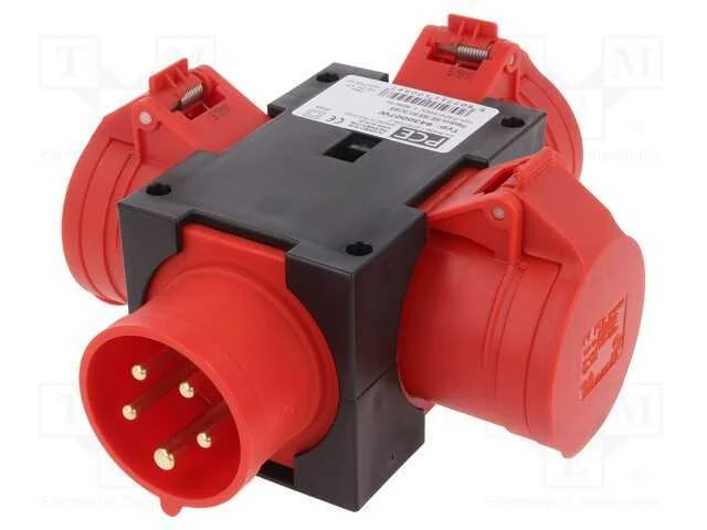 Conector: de alimentação AC 3 fases, multiplicado.
