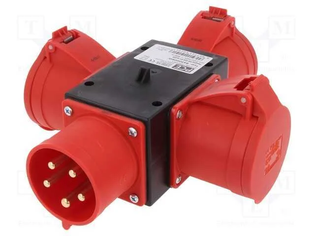 Conector: de alimentação AC 3 fases, multiplicado.