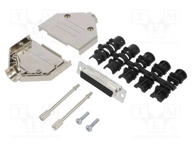 D-Sub HD, PIN: 44, fêmea, simples, solda, com cab.