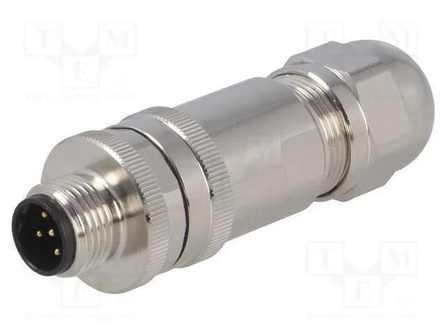 Ficha, M12, Pin: 5, Macho, Código B-Profibus, com Cabo, Ip67, 60v, 4a