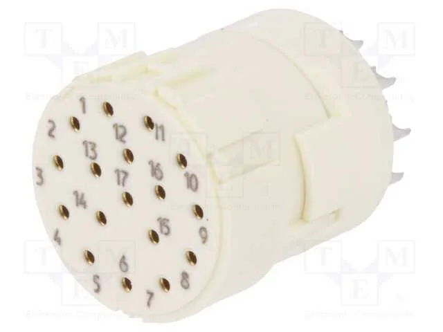 Conector: M23, Inserto de Contatos, Pin: 17, Fêmea, Solda, 160v, 8a