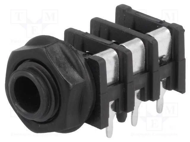 Tomada, Jack 6,3mm, Fêmea, Stereo,Com a Ligação à Terra, Tht, S1