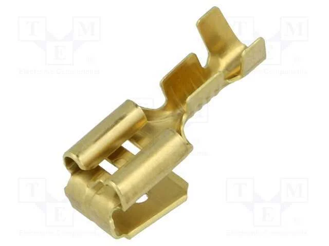 Conetor: plano, 6,3mm, 0,8mm, fêmea/macho, 1÷2,5m.
