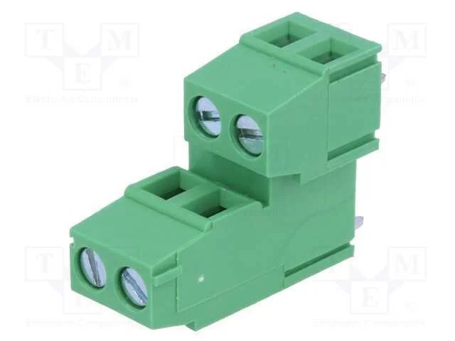 PCB bloco terminal, angulares 90, 5mm, faixas: 4,.