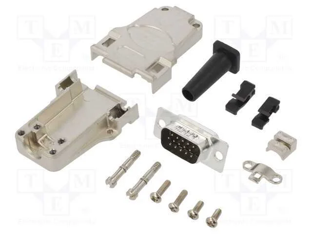 D-Sub HD, PIN: 15, macho, simples, solda, com cab.