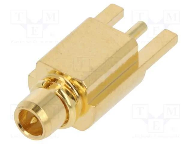 Tomada, MMCX, fêmea, 50O, PTFE, dourado