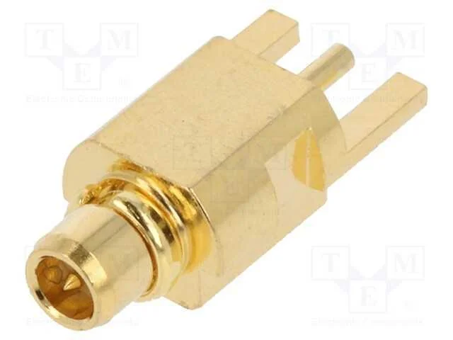 Tomada, MMCX, fêmea, 50O, PTFE, dourado