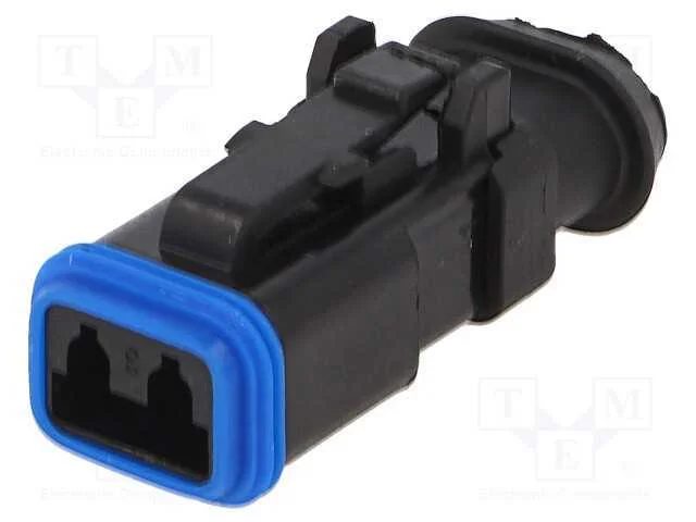 Conector: Fio-Fio, Px0, Fêmea, Ficha, com Cabo, Pin: 2, Preta, Ip68