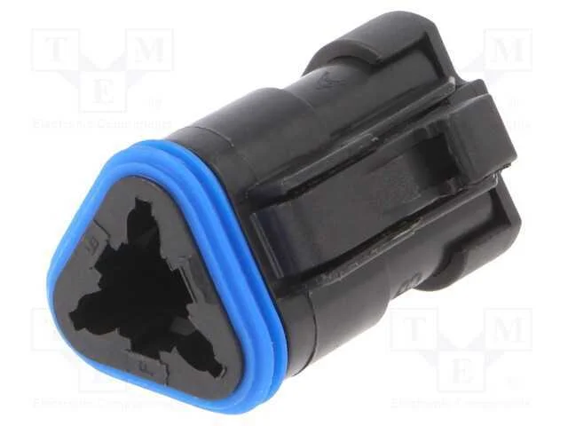 Conector: Fio-Fio, Px0, Fêmea, Ficha, com Cabo, Pin: 3, Preta, Ip68