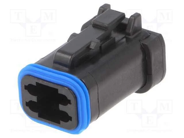Conector: Fio-Fio, Px0, Fêmea, Ficha, com Cabo, Pin: 4, Preta, Ip68