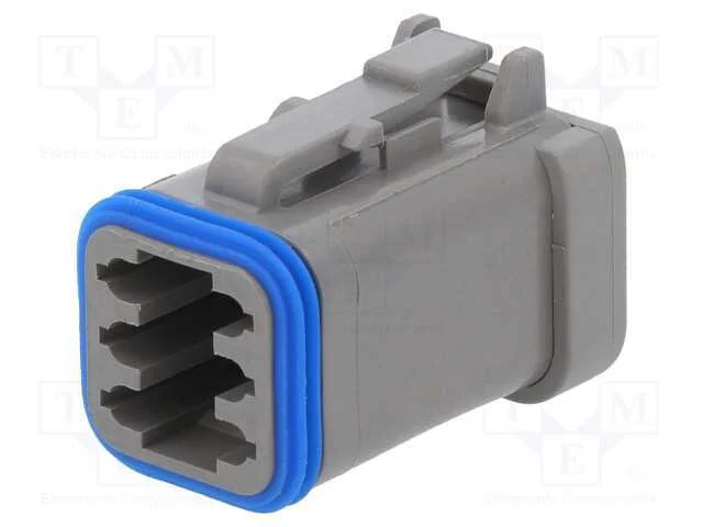 Conector: Fio-Fio, Px0, Fêmea, Ficha, com Cabo, Pin: 6, Cinzenta