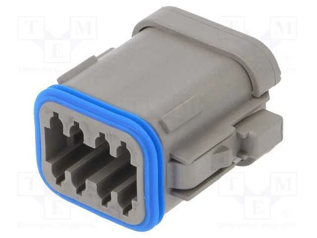 Conector: Fio-Fio, Px0, Fêmea, Ficha, com Cabo, Pin: 8, Cinzenta