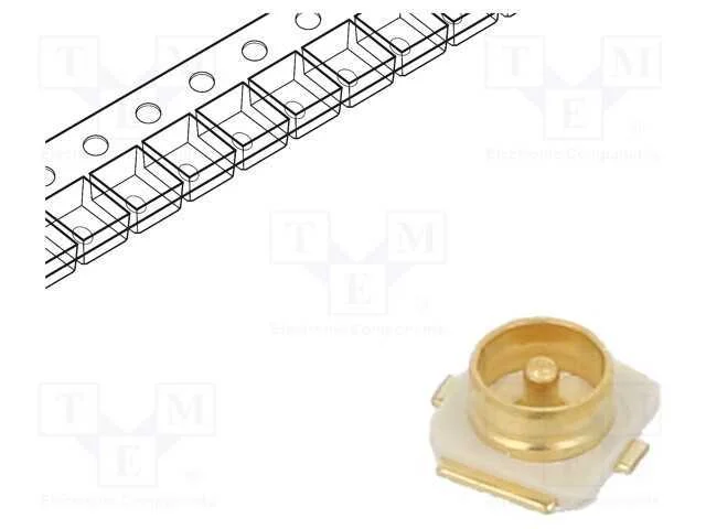 Conector: U.FL (IPX/AMC), tomada, 50O, SMT, macho.