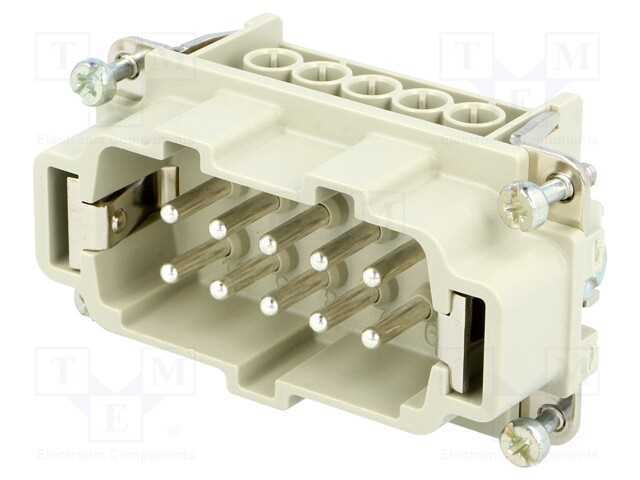 Conector: Hdc, Inserto de Contatos, Macho, C146, Pin: 10, 10+Pe