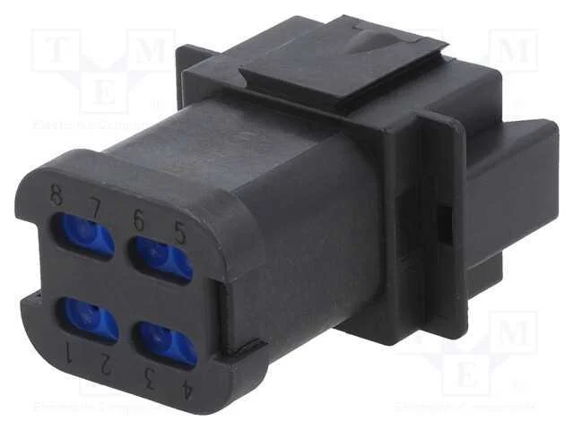 Conector: Fio-Fio, Px0, Macho, Ficha, com Cabo, Pin: 8, Preta, Ip68