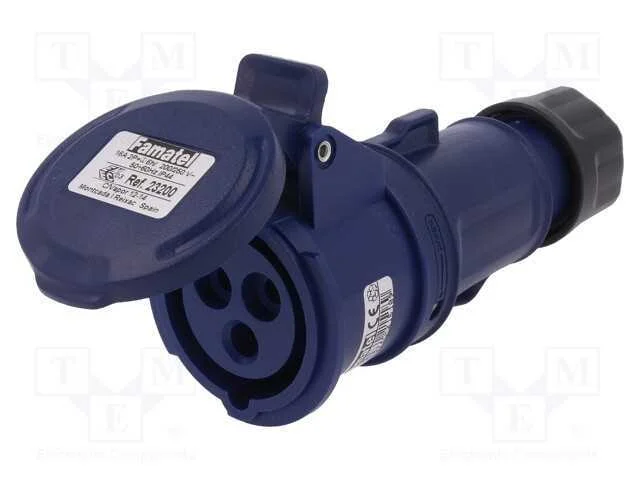 Conector: de alimentação AC 3 fases, tomada, fême.