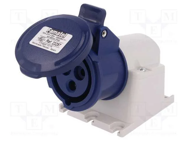 Conector: de alimentação AC 3 fases, tomada, fême.
