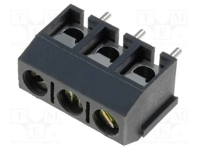 PCB bloco terminal, angulares 90, 5mm, faixas: 3,.