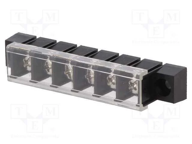 Pcb Bloco Terminal, Simples, 10mm, Faixas: 6, 4mm2, 22awg÷12awg