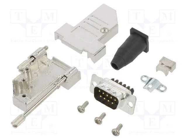 D-Sub, PIN: 9, macho, angulares 45, terminal para.