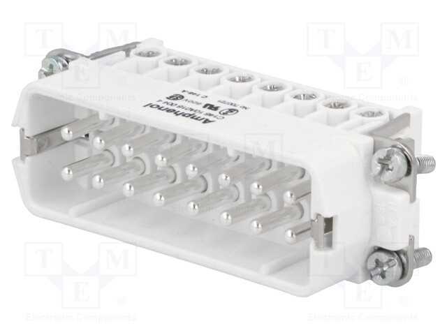 Conector: Hdc, Inserto de Contatos, Macho, C146, Pin: 16, 16+Pe
