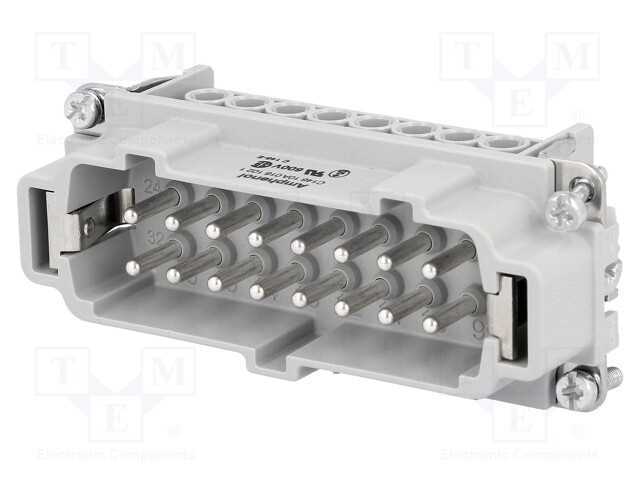 Conector: Hdc, Inserto de Contatos, Macho, C146, Pin: 16, 16+Pe