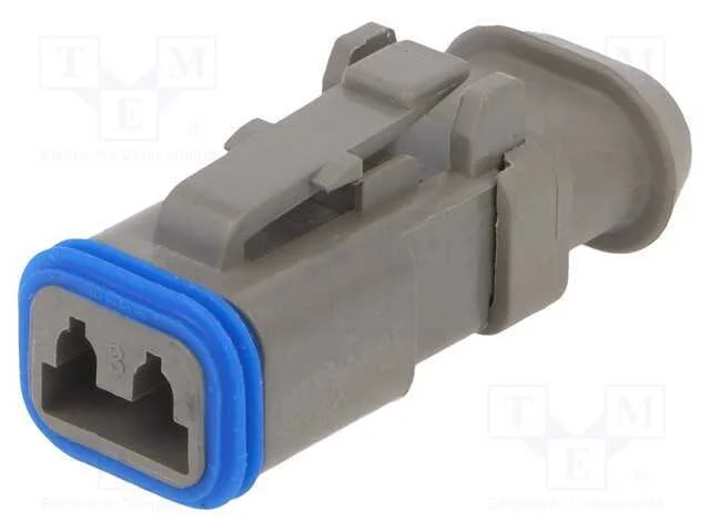 Conector: Fio-Fio, Px0, Fêmea, Ficha, com Cabo, Pin: 2, Cinzenta