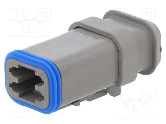 Conector: Fio-Fio, Px0, Fêmea, Ficha, com Cabo, Pin: 4, Cinzenta