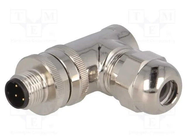 Ficha, M12, Pin: 4, Macho, Código D-Ethernet, com Cabo, Ip67, 250v