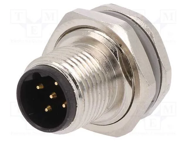 Tomada, M12, Pin: 5, Macho, Código B-Profibus, Solda, Ip67, Simples
