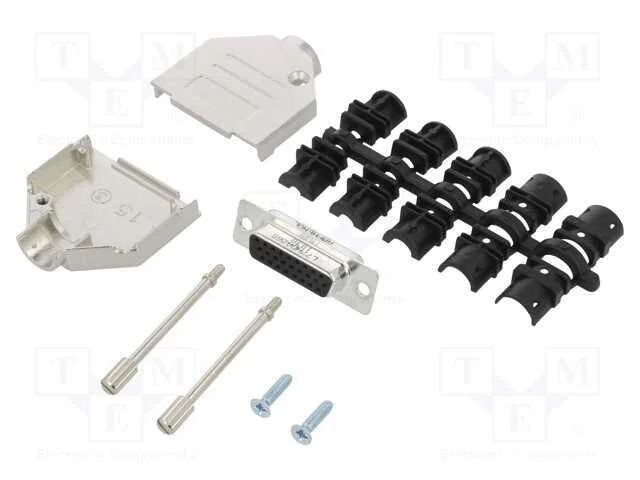 D-Sub HD, PIN: 26, fêmea, simples, solda, com cab.