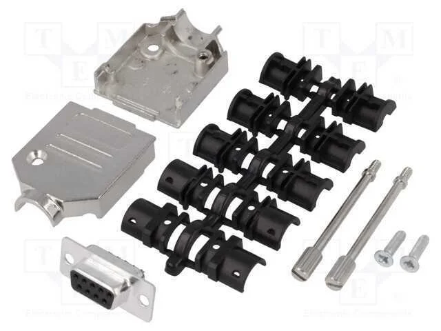 D-Sub, PIN: 9, ficha, fêmea, solda, com cabo, pre.