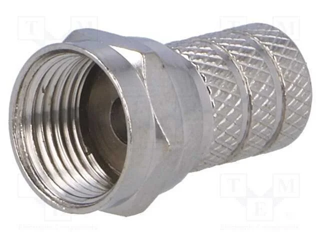 Ficha, F, macho, simples, RG58, 5mm, twist-on, co.