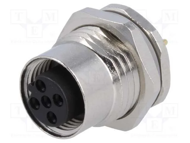 Tomada, M12, Pin: 5, Fêmea, Código B-Profibus, Tht, Ip67, Simples