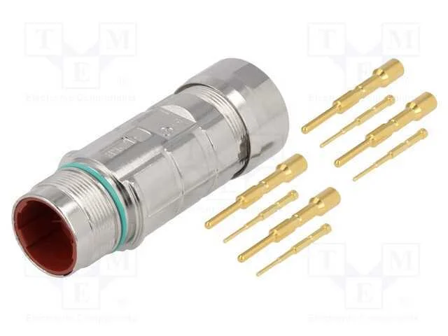 Conector: M23, Ficha, Pin: 8(4+4), Macho, Cerrar, com Cabo, Simples