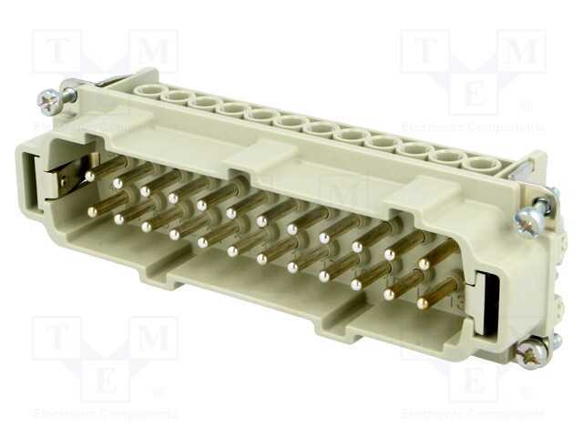 Conector: Hdc, Inserto de Contatos, Macho, C146, Pin: 24, 24+Pe