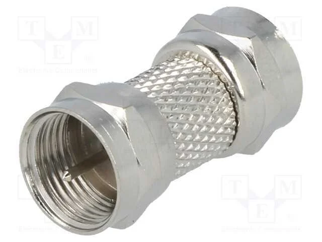 Conector, F ficha,em ambos os lados, simples, com.