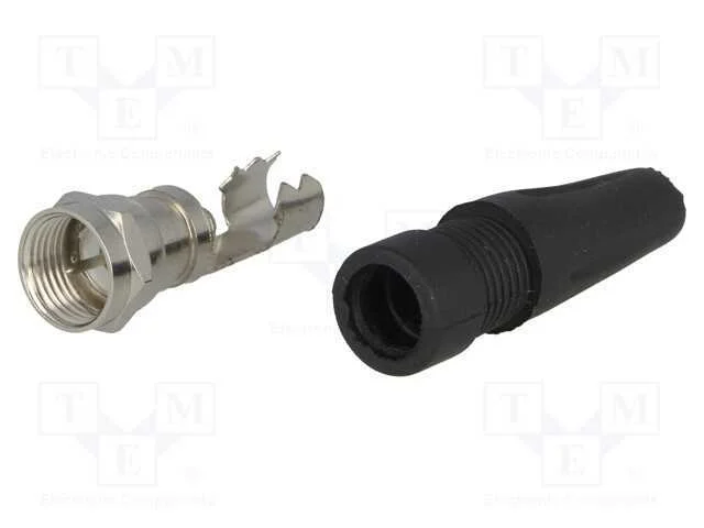Ficha, F, macho, simples, 7mm, terminal parafusad.