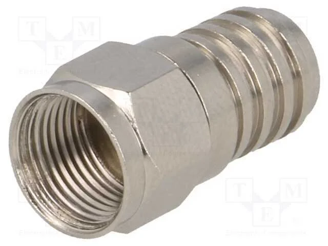 Ficha, F, macho, simples, RG59, 6mm, cerrar, com .
