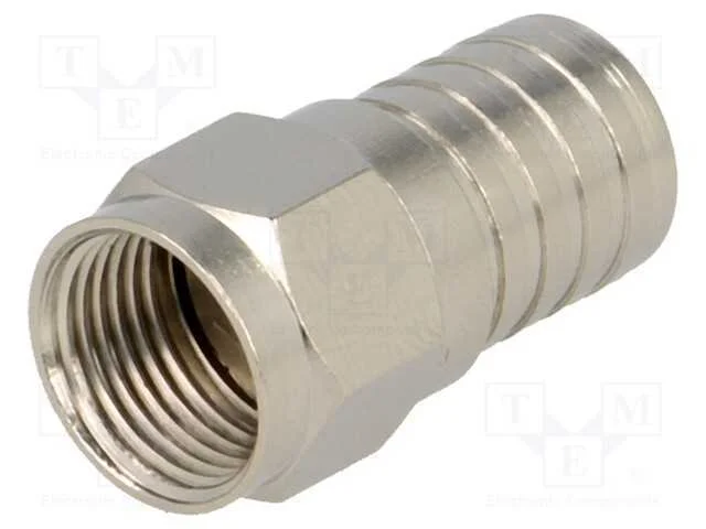 Ficha, F, macho, simples, RG6, 7mm, cerrar, com c.
