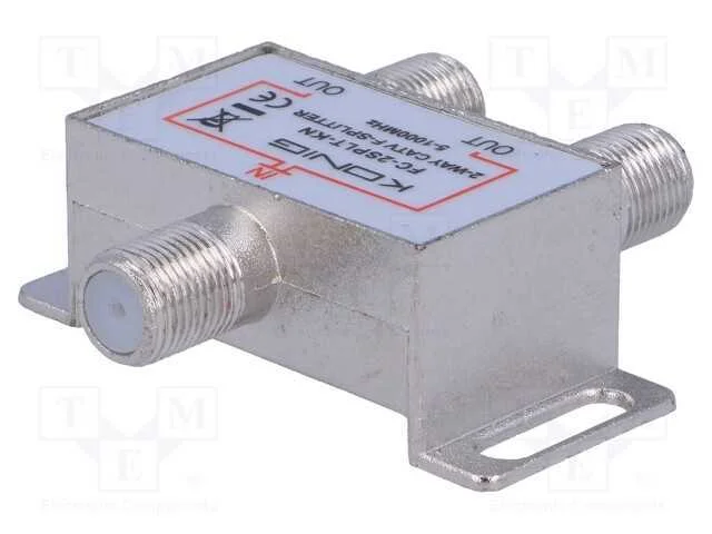 Divisor, roscado, 1000MHz, Ent: F fêmea, Sai: F f.