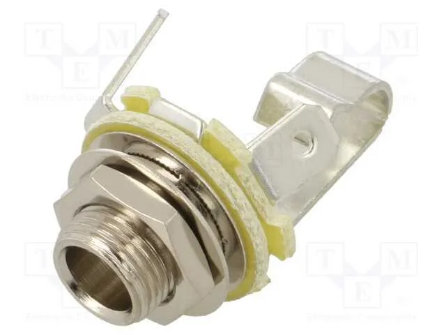 Conector: Jack 6,3mm, Tomada, para Painel,Porca da Frente
