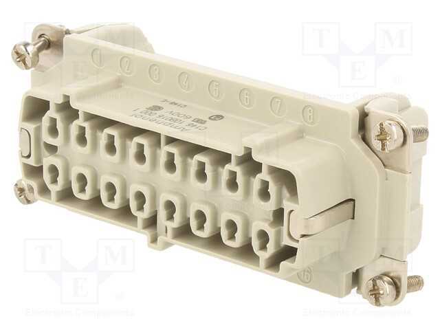 Conector: Hdc, Inserto de Contatos, Fêmea, C146,Heavymate e