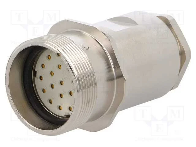Conector: M27, Zylin, Ficha, Fêmea, Solda, com Cabo, Pin: 21, Simples