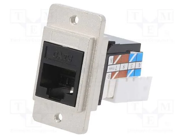 Tomada, RJ45, DUALSLIM, Cat: 6a, Sistema: 8p8c, I.
