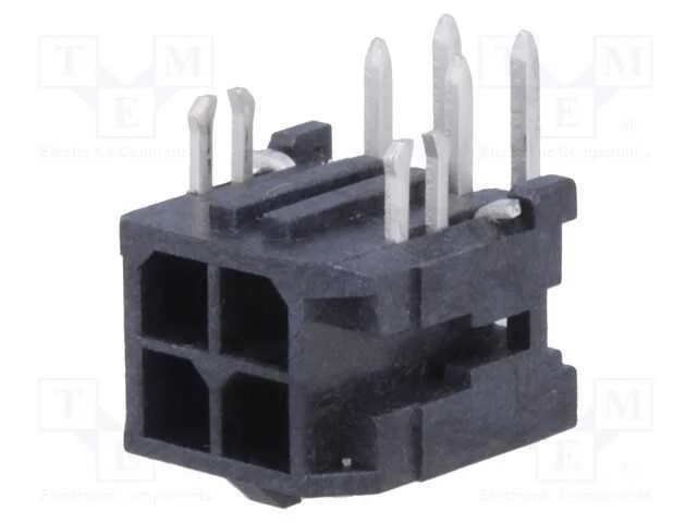 Tomada, Fio-Placa, Macho, Micro-Fit 3.0, 3mm, Pin: 4, Tht, 5a, 600v
