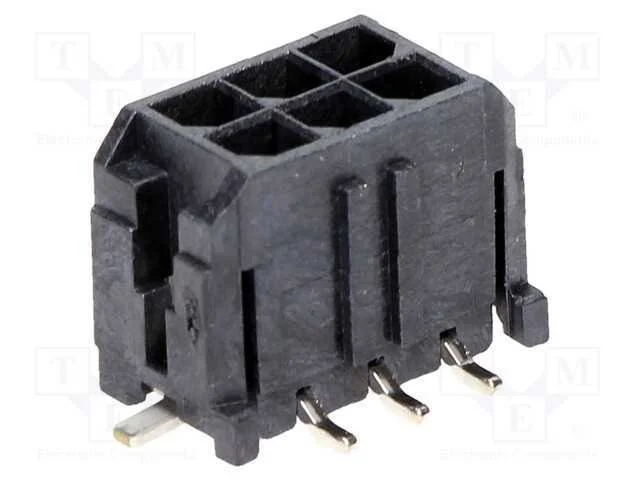 Tomada, Fio-Placa, Macho, Micro-Fit 3.0, 3mm, Pin: 6, Glow-Wire, Smt