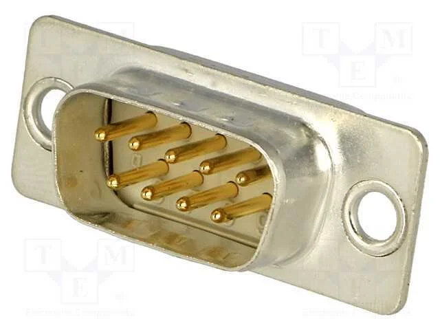 D-Sub, PIN: 9, ficha, macho, solda, Versão: conta.