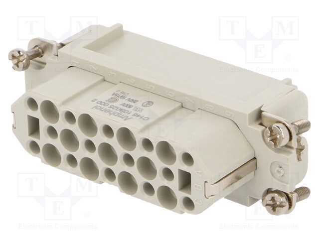 Conector: Hdc, Inserto de Contatos, Fêmea, C146,Heavymate D