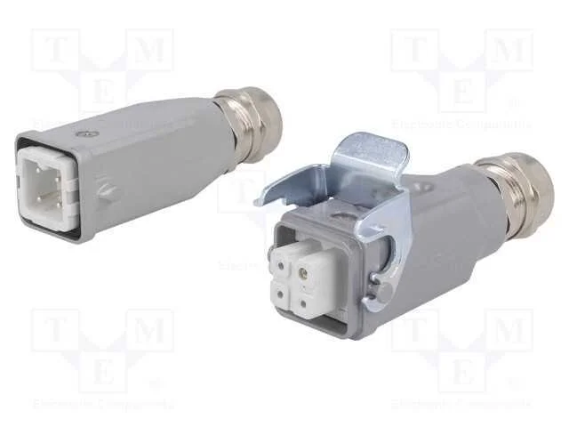 Conector: HDC, macho + f&ecirc;mea, C146, PIN: 4, 3+PE,.